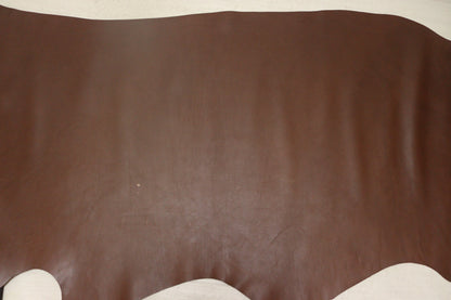 ds50円！イタリアンレザー　スムース加工　ヌメ革　アンバーブラウン　162ds