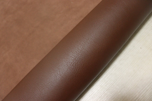 ds50円！イタリアンレザー　スムース加工　ヌメ革　アンバーブラウン　162ds