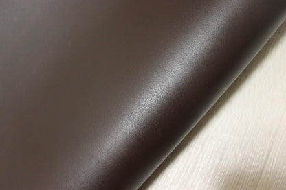 ds50円！イタリアンレザー　スムース加工　ヌメ革　ダークブラウン　150ds