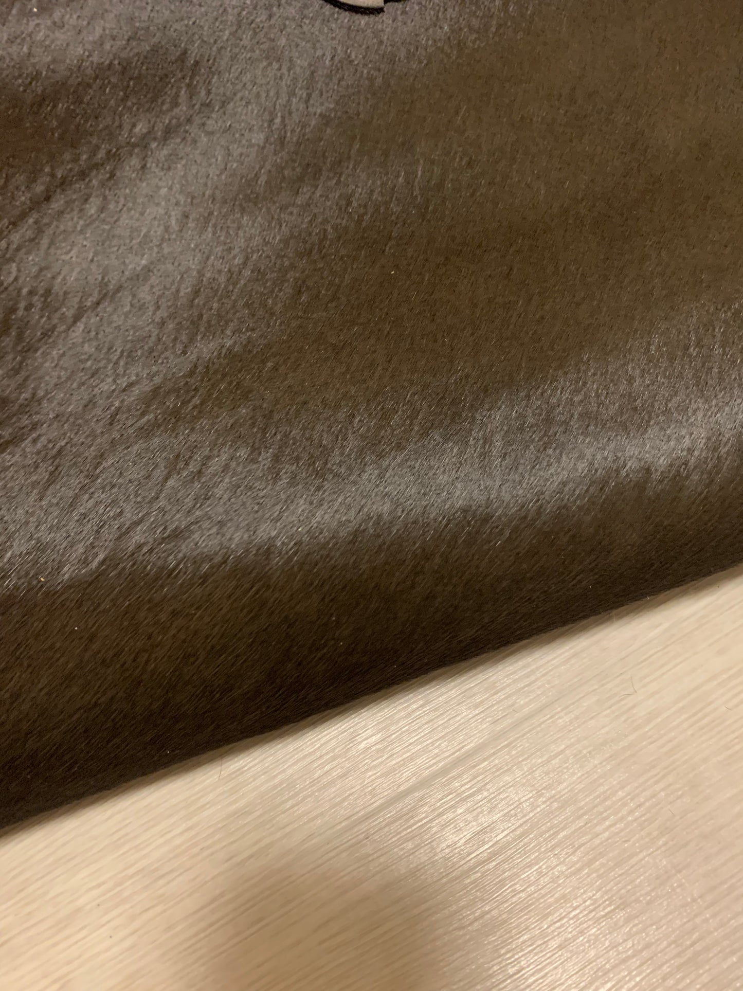 ds35円！新入荷！イタリアンレザー　毛皮　ダークカーキ　250ds