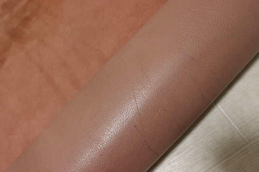 ds25円！訳あり　新入荷！くすみピンク　スムース加工　コンビヌメ　140ds