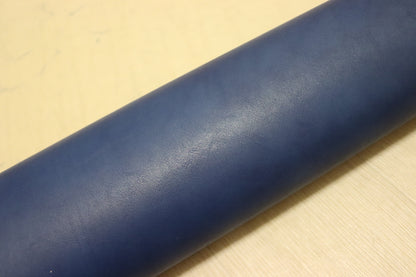 ds75円！ イタリアンレザー ショルダー 染料仕上げ　ブルー　ヌメ革　135ds