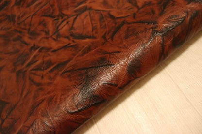 ds75円！イタリアンレザー レッドブラウン　絞り加工　ショルダー　ヌメ革　113ds