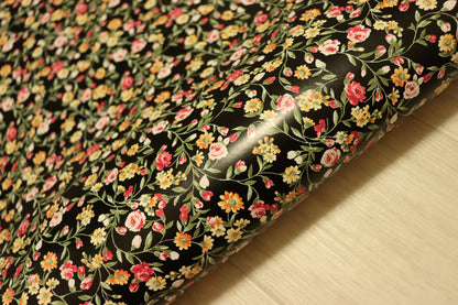 ds25円！新入荷！イタリアンレザー　フィルム貼り　花柄　床革　180ds