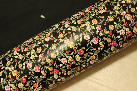 ds25円！新入荷！イタリアンレザー　フィルム貼り　花柄　床革　180ds