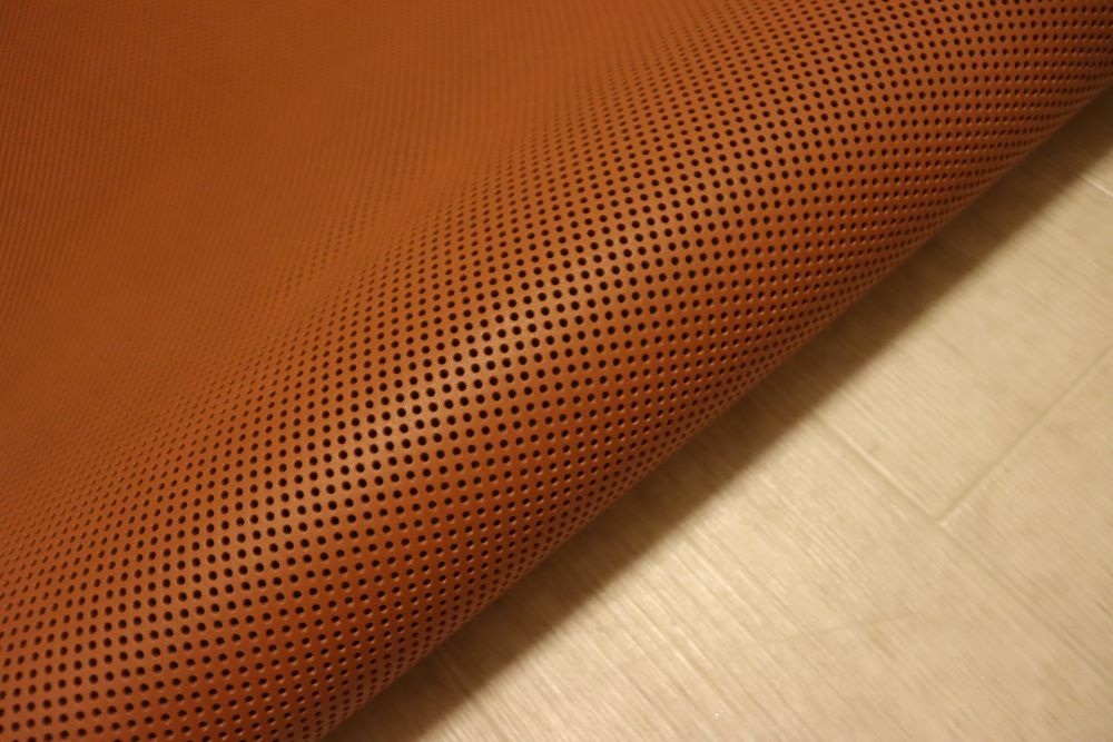 ds72円！イタリアンレザー　ITALPEL　オイルヌメ　ショルダー　パンチ型押し　キャメル　119ds