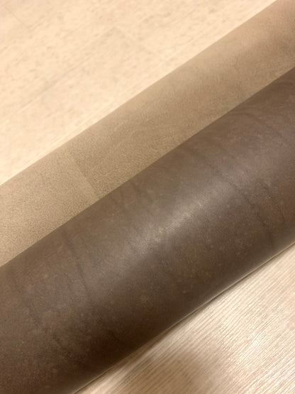 ds72円！イタリアンレザー　オイルヌメ　チャコールグレー　ショルダー　126ds