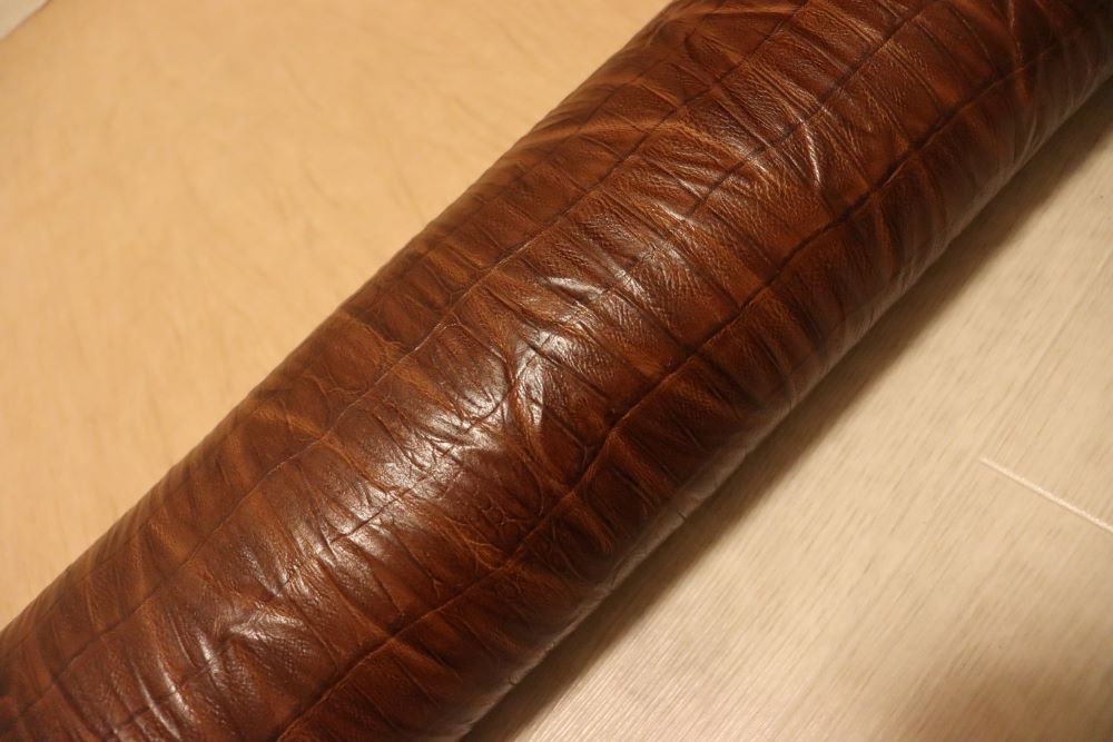 ds72円！トスカーナ　ショルダー　絞り加工×クロコ型押し　ヌメ革　116ds