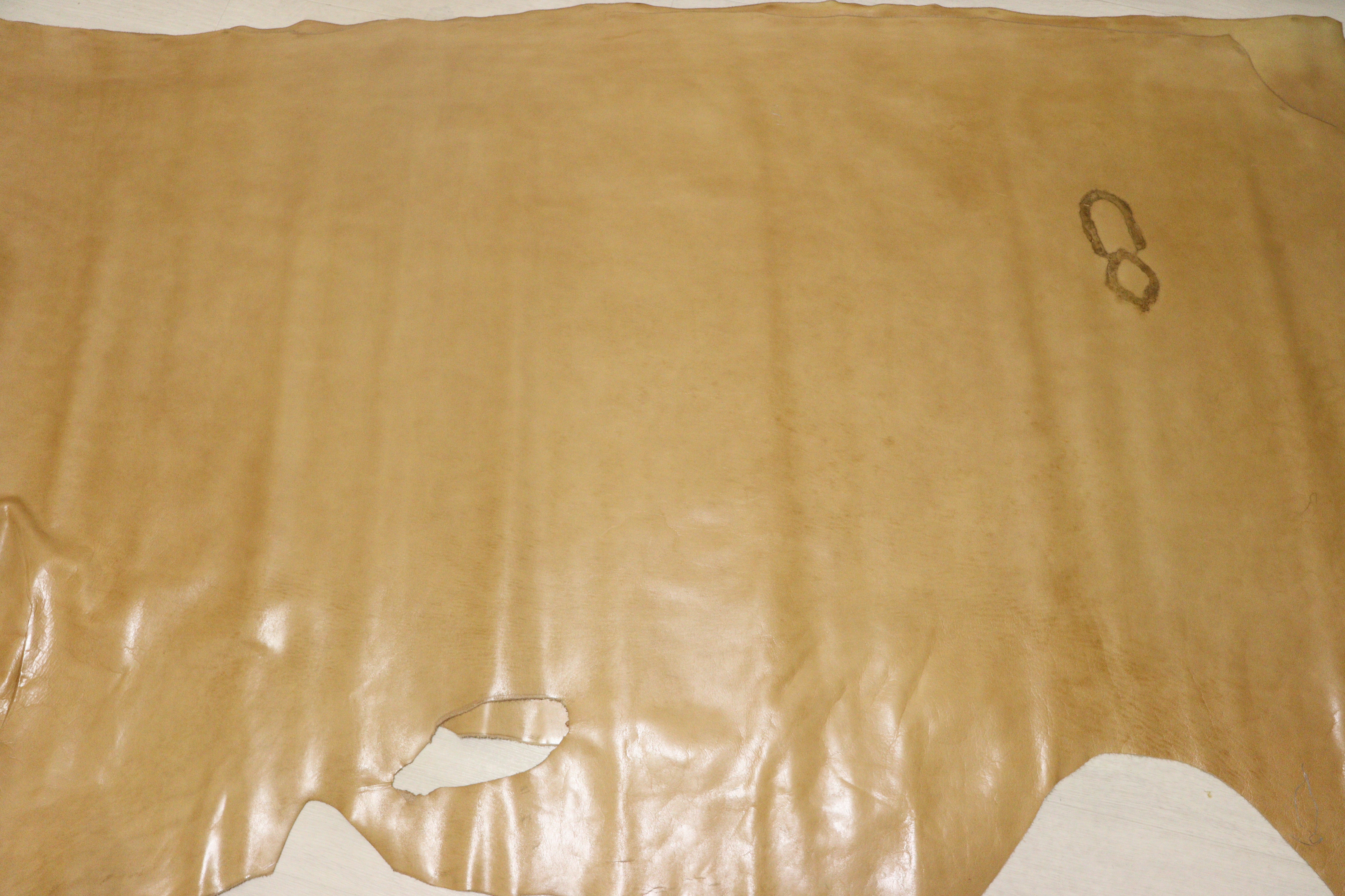 ds28円！新入荷！イエローキャメル スムース加工 染料仕上げ 267ds