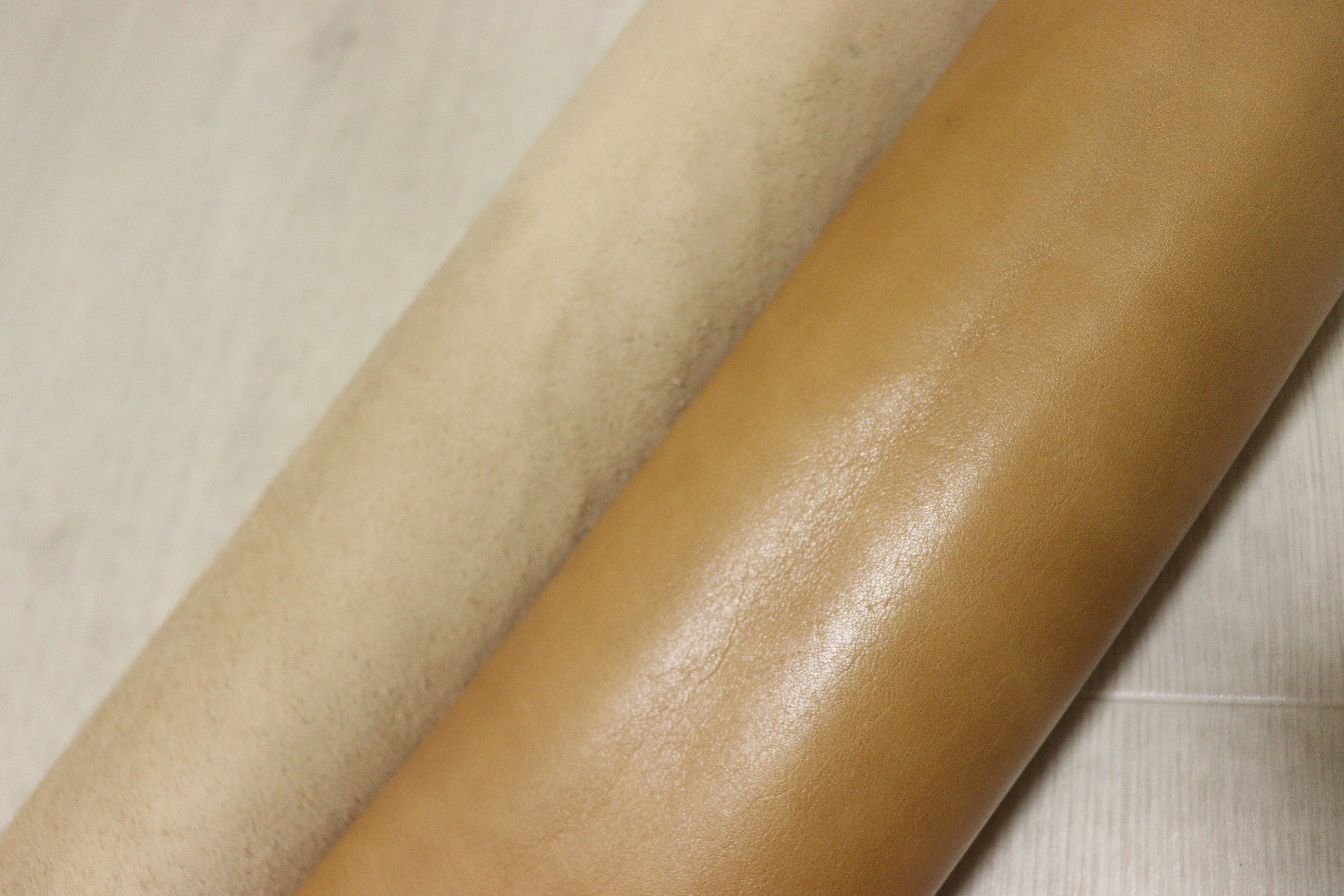 ds28円！新入荷！イエローキャメル スムース加工 染料仕上げ 267ds