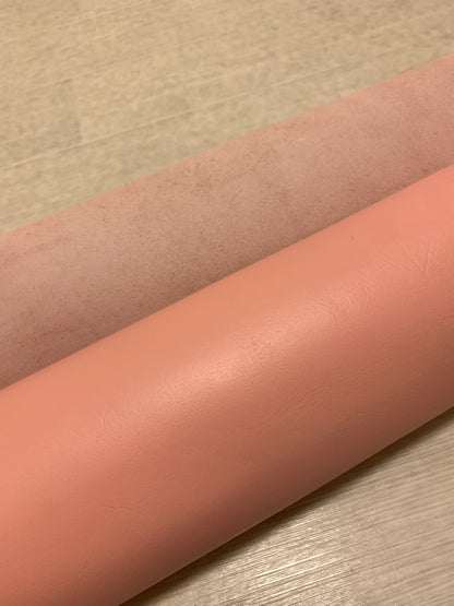 ds25円！新入荷！訳あり　姫路レザー　顔料仕上げ　シュリンプピンク　220ds