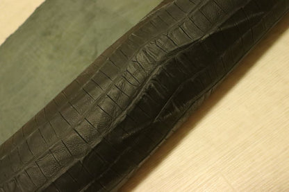 ds72円！イタリアンレザー　ネイビー　クロコ型押し　ショルダー　ヌメ革　139ds