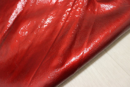 ds25円！新入荷！訳あり　イタリアンレザー　シワ加工　エナメル　140ds