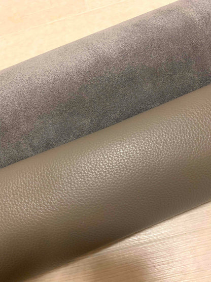 ds28円！新入荷！イタリアンレザー　グレー　シュリンク加工　328ds