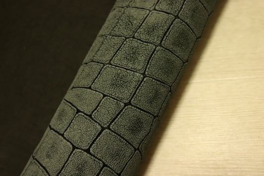 ds72円！イタリアンレザー　ショルダー　ウォッシュ加工　クロコ型押し　108ds