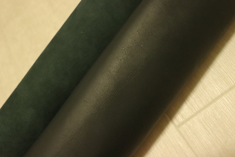 ds20円！[ダークグリーン]新入荷 イタリアンレザー 牛革 クロム革 スムース加工 訳あり 130ds