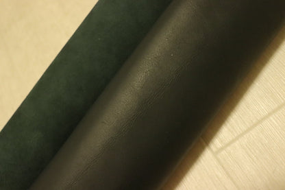 ds20円！[ダークグリーン]新入荷 イタリアンレザー 牛革 クロム革 スムース加工 訳あり 130ds