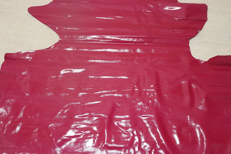 ds20円！[ローズピンク]新入荷 イタリアンレザー 牛革 クロム革 エナメル 訳あり 140ds