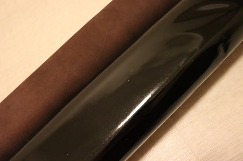 ds20円！[ダークブラウン]新入荷 イタリアンレザー 牛革 クロム革 エナメル 146ds