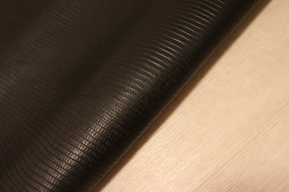 ds20円！[ブラック]新入荷 イタリアンレザー 床革 クロム革 リザード型押し 顔料仕上げ 150ds