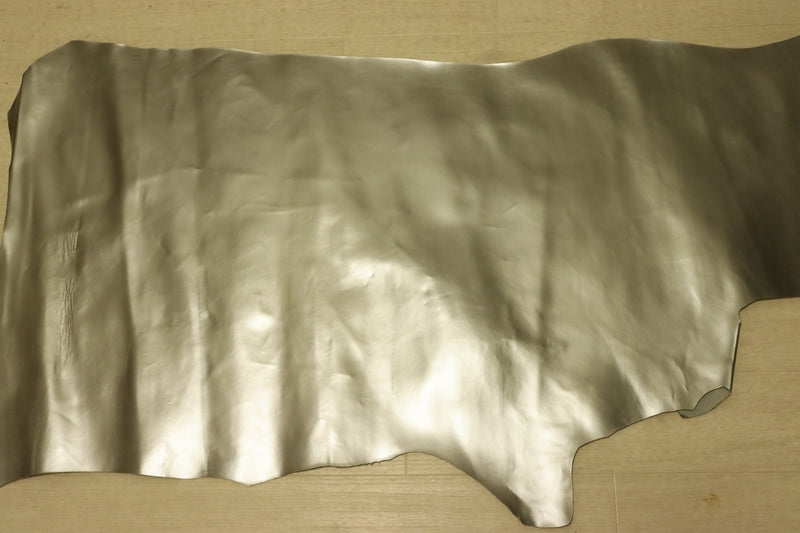 ds25円！[シルバー]新入荷 イタリアンレザー 牛革 クロム革 スムース加工 100ds