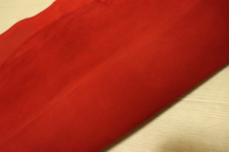 ds25円！[レッド]新入荷 国産 ヤギ革 クロム革 シルキースウェード 106ds