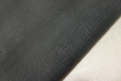 ds25円！[ブラック]新入荷 国産 豚革 クロム革 エレファント型押し ワックス仕上げ 108ds