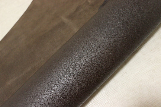 ds25円！[ビターブラウン]新入荷 国産 豚革 クロム革 ピックスキン型押し 110ds