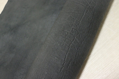 ds25円！[ブラック]新入荷 国産 豚革 クロム革 エレファント型押し ワックス仕上げ 113ds