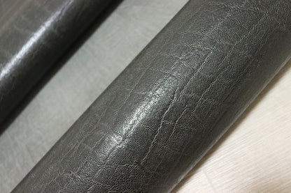 ds25円！[グレー]新入荷 国産 豚革 ヌメ革 エレファント型押し アメ豚 117ds