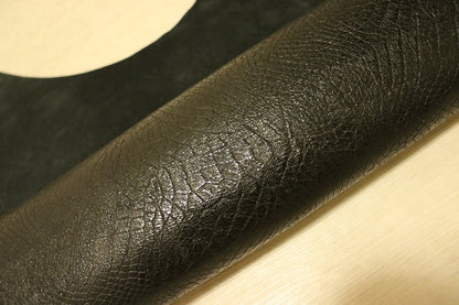 ds25円！[ブラック]新入荷 国産 豚革 クロム革 エンボス加工 120ds