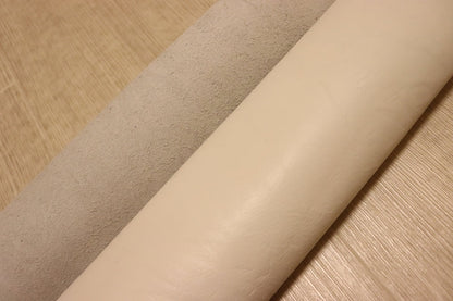 ds25円！[オフホワイト]新入荷 国産 牛革 クロム革 絞り加工 やや訳あり 120ds
