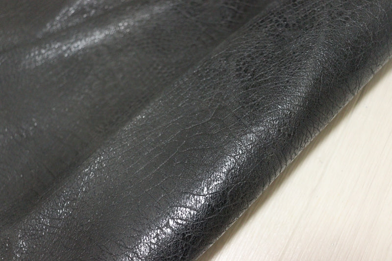 ds25円！[ブラック]新入荷 国産 豚革 クロム革 オースト型押し 120ds