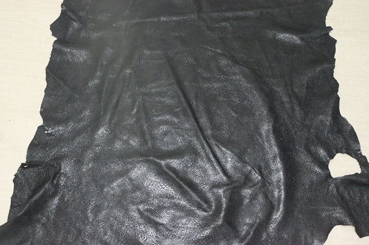 ds25円！[ブラック]新入荷 国産 豚革 クロム革 オースト型押し 120ds