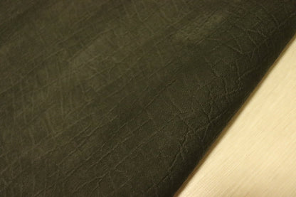 ds25円！[ブラック]新入荷 国産 豚革 クロム革 エレファント型押し ワックス仕上げ 122ds