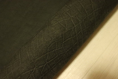 ds25円！[ブラック]新入荷 国産 豚革 クロム革 エレファント型押し ワックス仕上げ 122ds