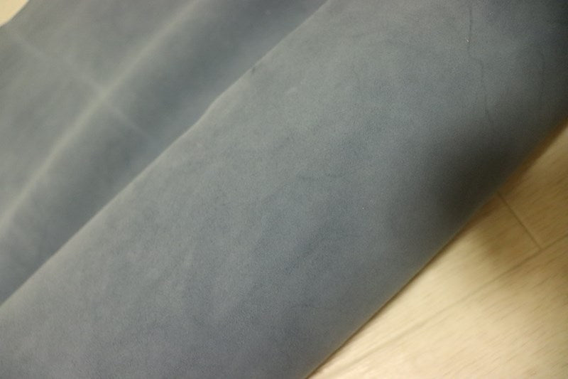 ds25円！[ブルー]新入荷 国産 ひつじ革 クロム革 スウェード 123ds