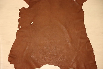 ds25円！[チョコブラウン]SALE 国産 豚革 クロム革 エミュー型押し 128ds
