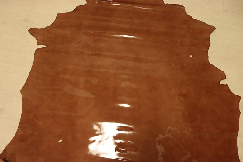 ds25円！[ブラウン系]新入荷 インディアンレザー 牛革 クロム革 パテントエナメル ムラ染加工 135ds