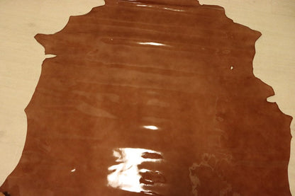 ds25円！[ブラウン系]新入荷 インディアンレザー 牛革 クロム革 パテントエナメル ムラ染加工 135ds