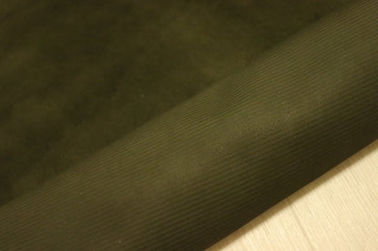 ds25円！[カーキ]新入荷 国産 牛革 クロム革 ヌバック ストライプ型押し 140ds
