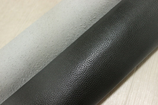 ds25円！[ブラックグレー]新入荷 インポートレザー 牛革 クロム革 シボ型押し 顔料仕上げ 140ds