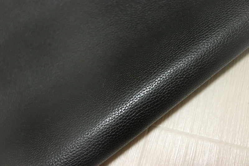 ds25円！[ブラックグレー]新入荷 インポートレザー 牛革 クロム革 シボ型押し 顔料仕上げ 140ds