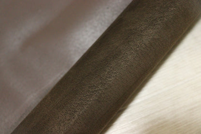 ds25円！[こげ茶]新入荷 国産 豚革 クロム革 スウェード 140ds