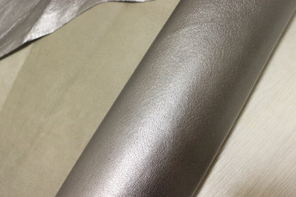 ds25円！[ダークシルバー系]新入荷 イタリアンレザー 豚革 クロム革 箔貼り加工 155ds