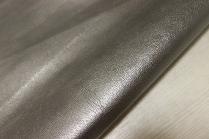 ds25円！[ダークシルバー系]新入荷 イタリアンレザー 豚革 クロム革 箔貼り加工 160ds