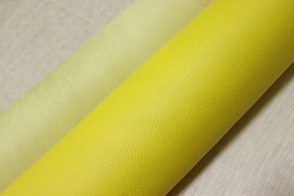 ds25円！[イエロー]新入荷 国産 牛革 姫路レザー クロム革 シボ型押し 顔料仕上げ 200ds