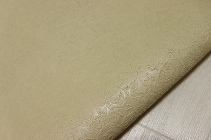 ds25円！[ベージュ系]新入荷 国産 牛革 姫路レザー クロム革 ローゼ型押し 210ds