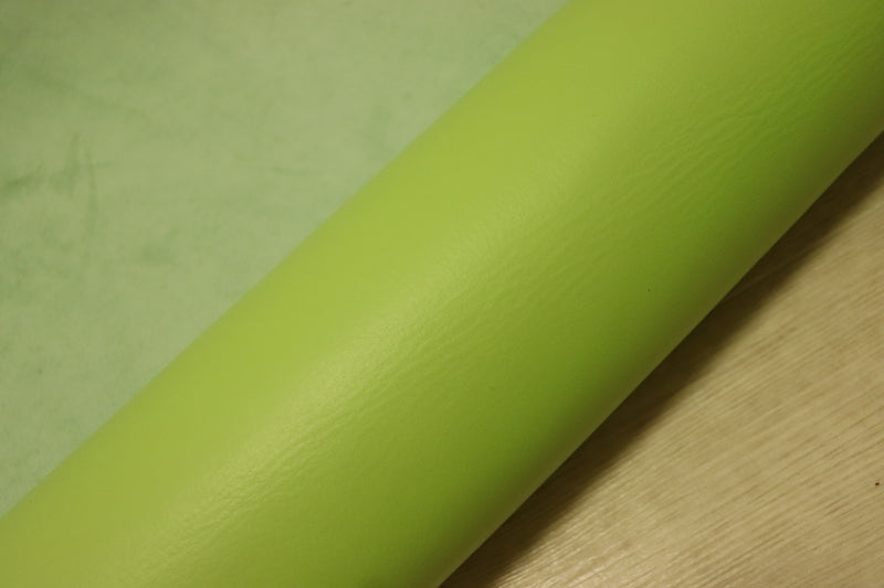 ds25円！[キミドリ]新入荷 国産 牛革 姫路レザー クロム革 顔料仕上げ やや訳あり 220ds