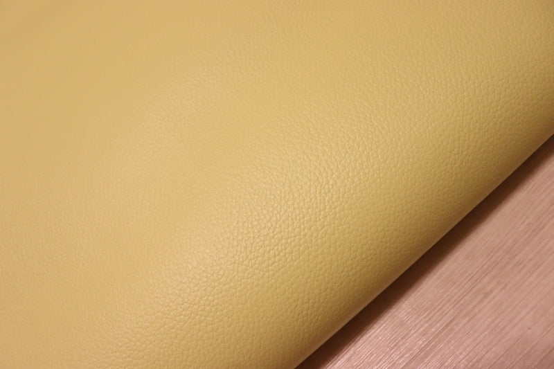 ds25円！[レモンイエロー]新入荷 国産 牛革 姫路レザー クロム革 シボ型押し 顔料仕上げ 220ds